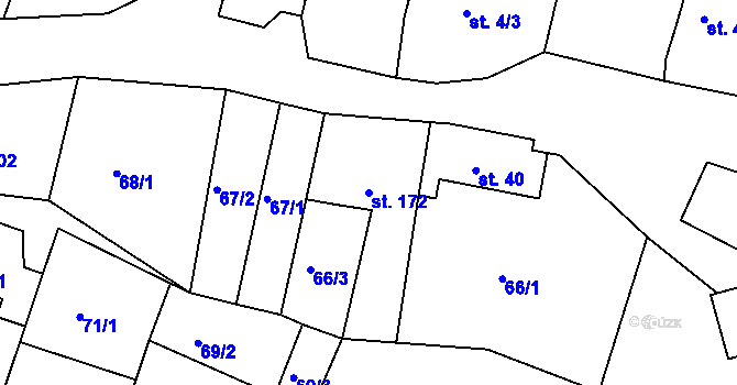 Parcela st. 172 v KÚ Maršov u Veverské Bítýšky, Katastrální mapa