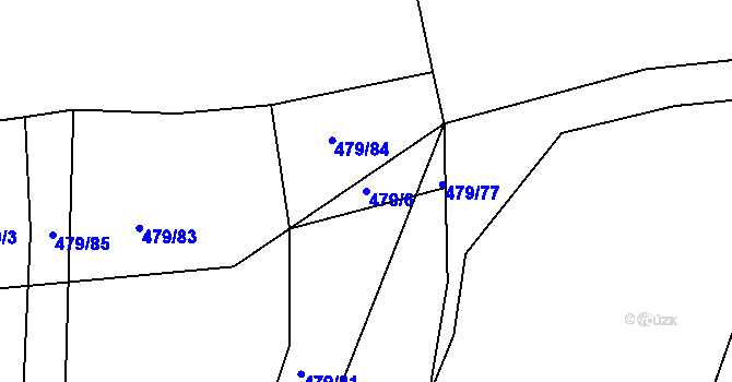 Parcela st. 479/6 v KÚ Maršov u Veverské Bítýšky, Katastrální mapa