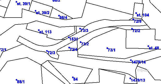 Parcela st. 73/2 v KÚ Maršov u Veverské Bítýšky, Katastrální mapa