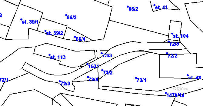 Parcela st. 73/3 v KÚ Maršov u Veverské Bítýšky, Katastrální mapa