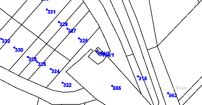 Parcela st. 154/1 v KÚ Maršov u Uherského Brodu, Katastrální mapa