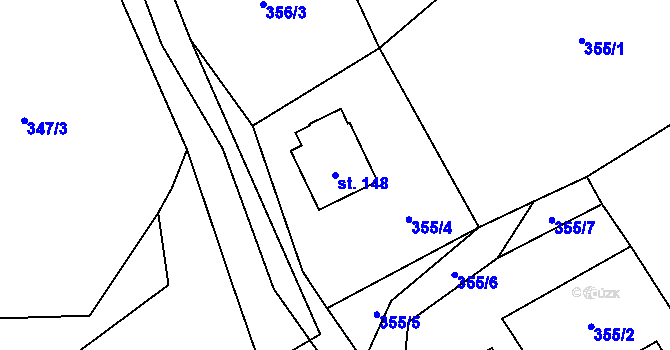 Parcela st. 148 v KÚ Maršov u Úpice, Katastrální mapa