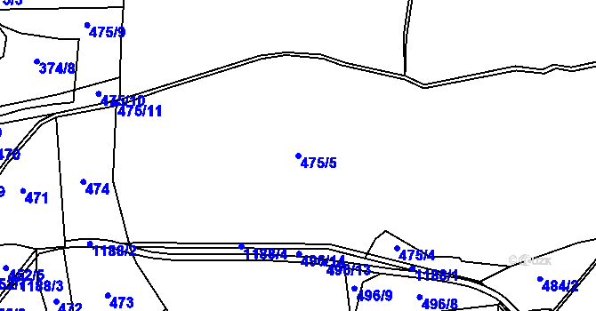 Parcela st. 475/5 v KÚ Maršovice u Benešova, Katastrální mapa