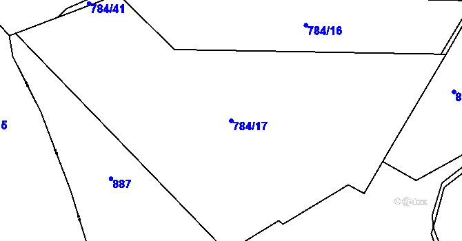Parcela st. 784/17 v KÚ Maršovice u Benešova, Katastrální mapa