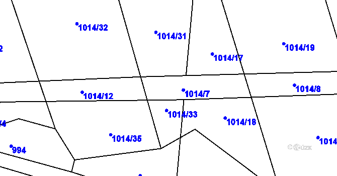 Parcela st. 1014/6 v KÚ Maršovice u Benešova, Katastrální mapa
