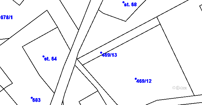 Parcela st. 469/13 v KÚ Dalešice u Jablonce nad Nisou, Katastrální mapa