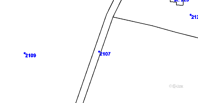 Parcela st. 2107 v KÚ Dalešice u Jablonce nad Nisou, Katastrální mapa