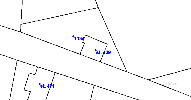 Parcela st. 439 v KÚ Maršovice u Jablonce nad Nisou, Katastrální mapa