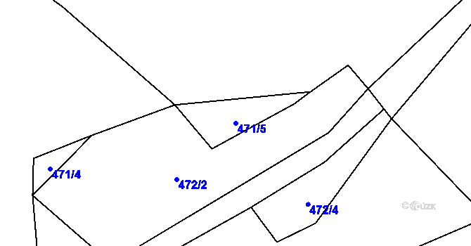 Parcela st. 471/5 v KÚ Beztahov, Katastrální mapa