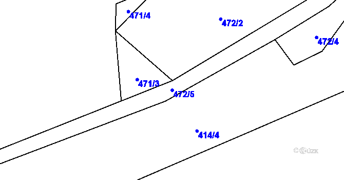 Parcela st. 472/5 v KÚ Beztahov, Katastrální mapa