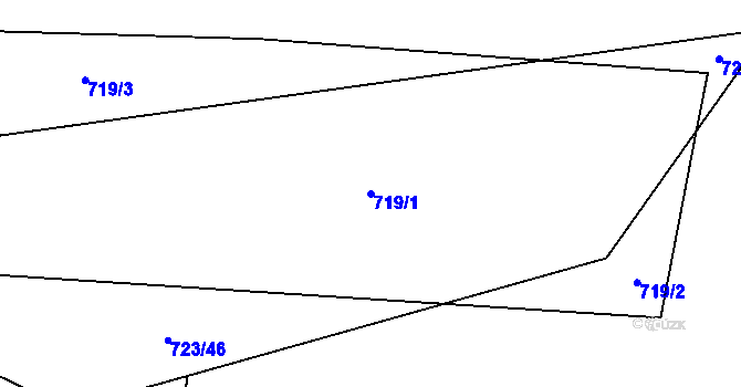 Parcela st. 719/1 v KÚ Beztahov, Katastrální mapa