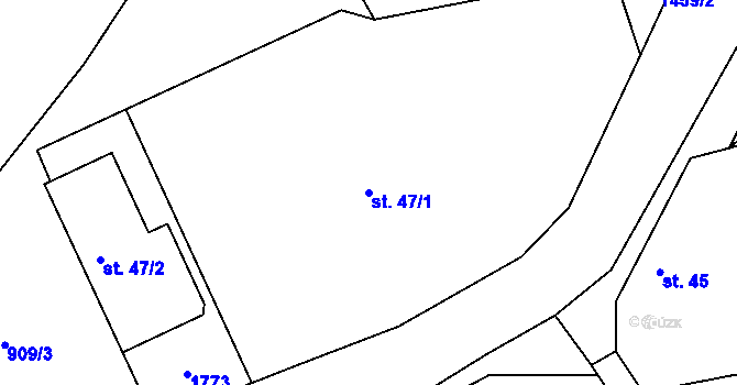Parcela st. 47/1 v KÚ Beztahov, Katastrální mapa