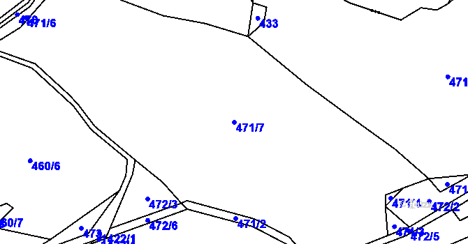 Parcela st. 471/7 v KÚ Beztahov, Katastrální mapa