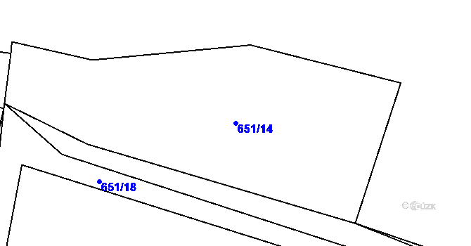 Parcela st. 651/14 v KÚ Beztahov, Katastrální mapa