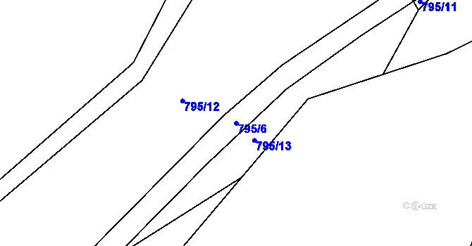 Parcela st. 795/6 v KÚ Beztahov, Katastrální mapa