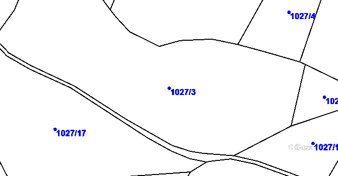 Parcela st. 1027/3 v KÚ Beztahov, Katastrální mapa