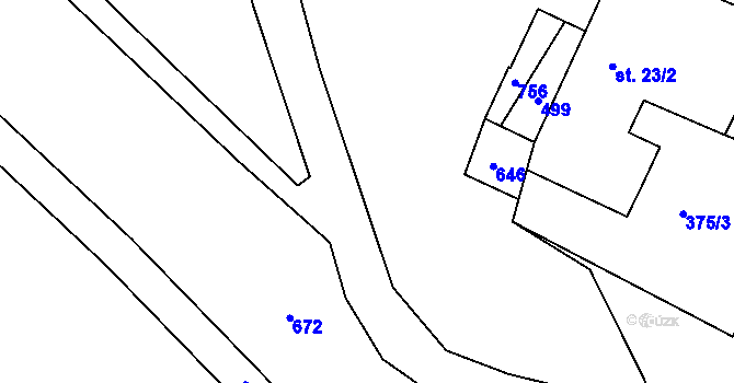 Parcela st. 364/7 v KÚ Martinice u Březnice, Katastrální mapa