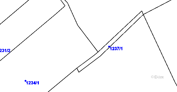 Parcela st. 1227 v KÚ Martinice u Skutče, Katastrální mapa