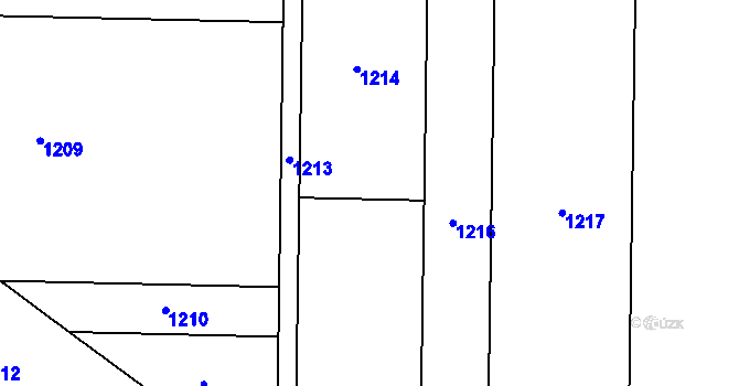 Parcela st. 363/18 v KÚ Martinice u Holešova, Katastrální mapa