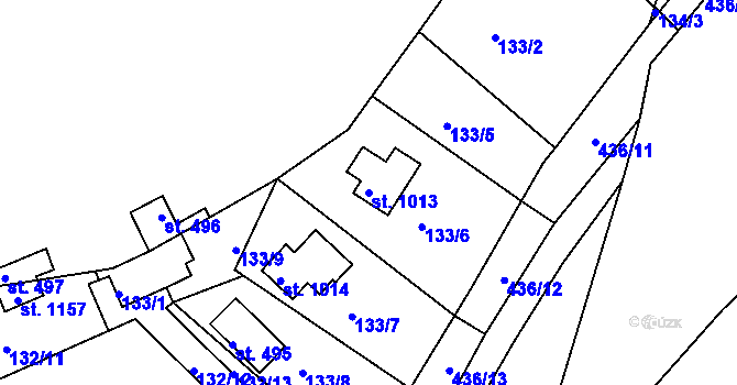 Parcela st. 1013 v KÚ Masečín, Katastrální mapa