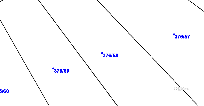 Parcela st. 376/58 v KÚ Masečín, Katastrální mapa