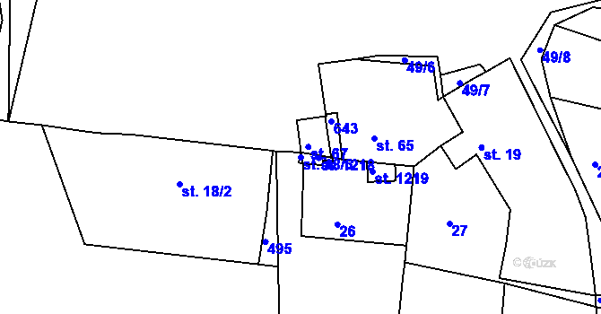 Parcela st. 18/6 v KÚ Masečín, Katastrální mapa