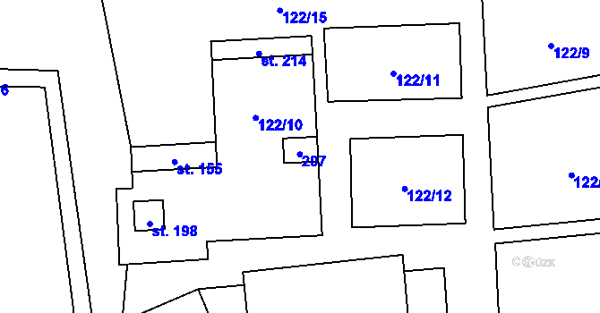 Parcela st. 156 v KÚ Máslovice, Katastrální mapa
