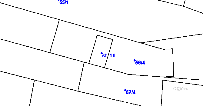 Parcela st. 11 v KÚ Mašovice u Znojma, Katastrální mapa
