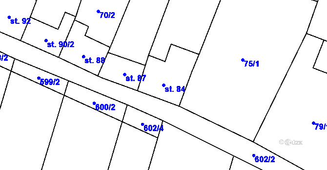 Parcela st. 84 v KÚ Mašovice u Znojma, Katastrální mapa