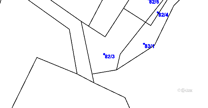 Parcela st. 82/3 v KÚ Mašovice u Znojma, Katastrální mapa