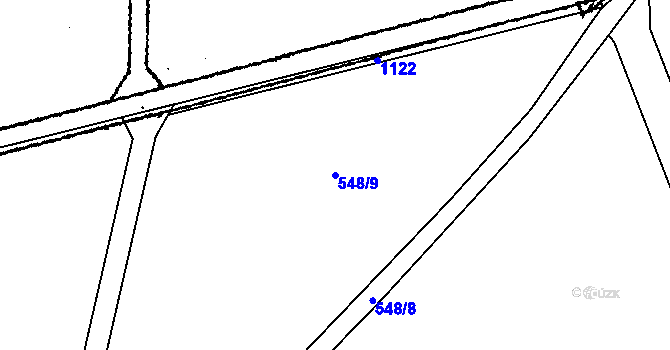 Parcela st. 548/9 v KÚ Mašovice u Znojma, Katastrální mapa