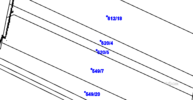 Parcela st. 620/5 v KÚ Mašovice u Znojma, Katastrální mapa