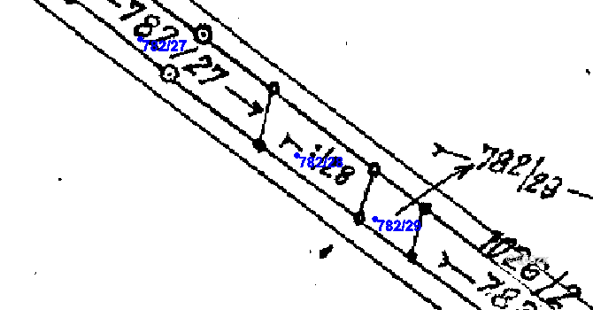 Parcela st. 782/28 v KÚ Mašovice u Znojma, Katastrální mapa