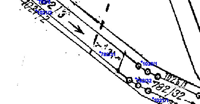 Parcela st. 782/31 v KÚ Mašovice u Znojma, Katastrální mapa