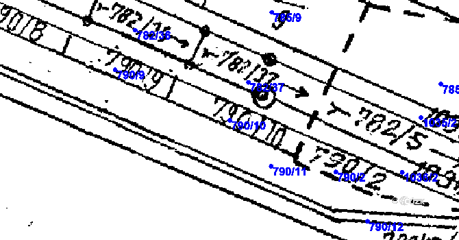 Parcela st. 790/10 v KÚ Mašovice u Znojma, Katastrální mapa