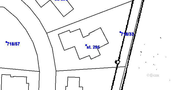 Parcela st. 295 v KÚ Mašovice u Znojma, Katastrální mapa