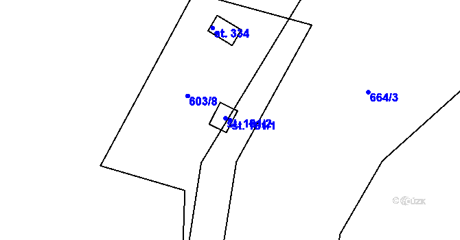 Parcela st. 181/1 v KÚ Mašovice u Znojma, Katastrální mapa