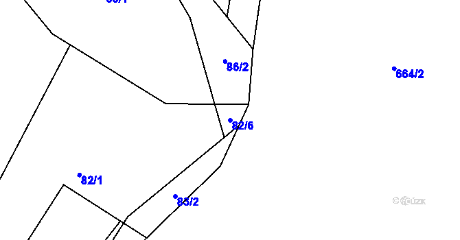 Parcela st. 82/6 v KÚ Mašovice u Znojma, Katastrální mapa