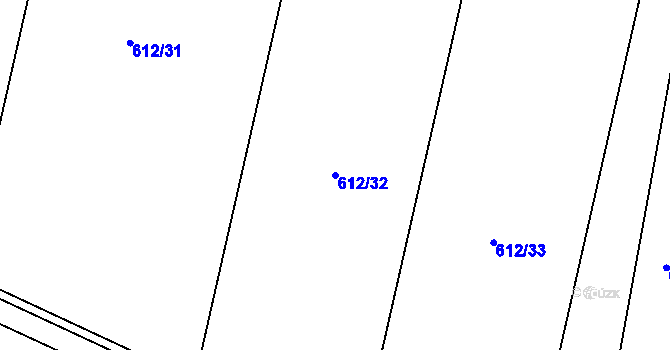 Parcela st. 612/32 v KÚ Mašovice u Znojma, Katastrální mapa