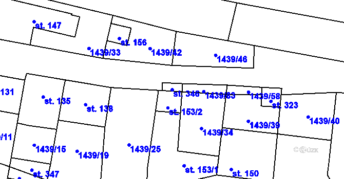 Parcela st. 346 v KÚ Mašovice u Znojma, Katastrální mapa