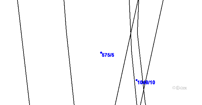 Parcela st. 575/5 v KÚ Mcely, Katastrální mapa