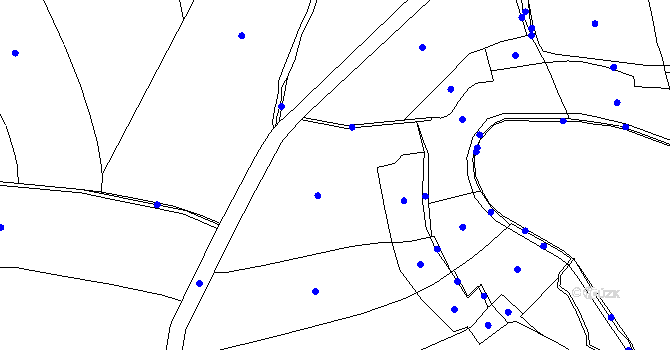 Parcela st. 654 v KÚ Březí u Meclova, Katastrální mapa