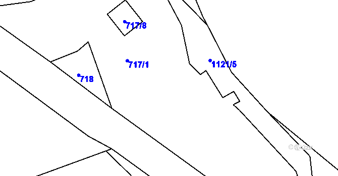 Parcela st. 717/6 v KÚ Březí u Meclova, Katastrální mapa