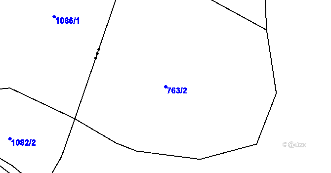 Parcela st. 763/2 v KÚ Březí u Meclova, Katastrální mapa