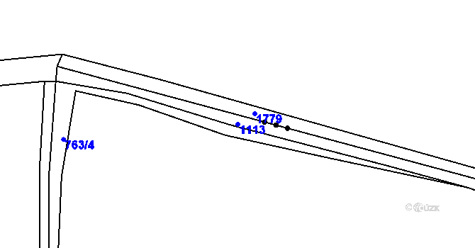 Parcela st. 1113 v KÚ Březí u Meclova, Katastrální mapa