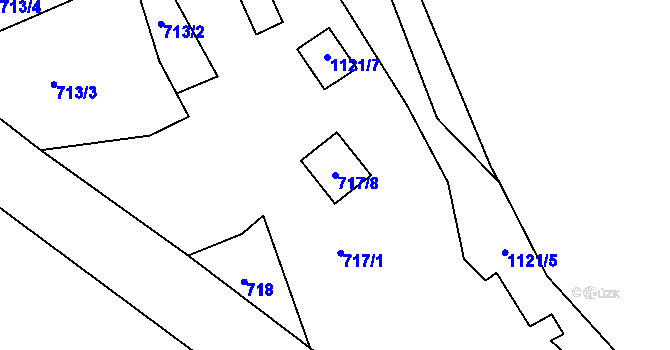 Parcela st. 717/8 v KÚ Březí u Meclova, Katastrální mapa
