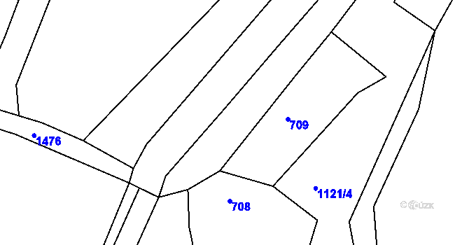 Parcela st. 41 v KÚ Březí u Meclova, Katastrální mapa
