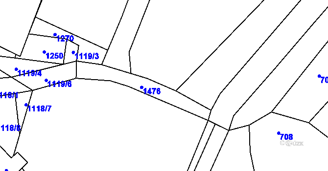 Parcela st. 658/37 v KÚ Březí u Meclova, Katastrální mapa
