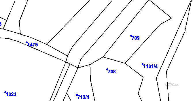 Parcela st. 1120/3 v KÚ Březí u Meclova, Katastrální mapa