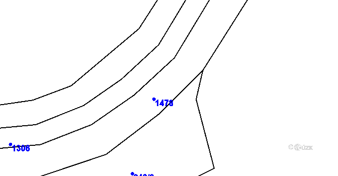 Parcela st. 1216/10 v KÚ Březí u Meclova, Katastrální mapa